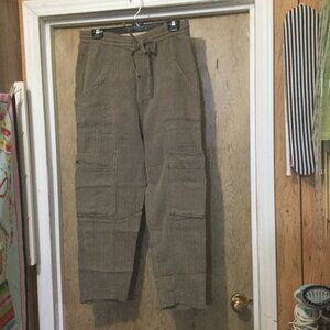 Free People Olive Green Utility Cargo Trousers